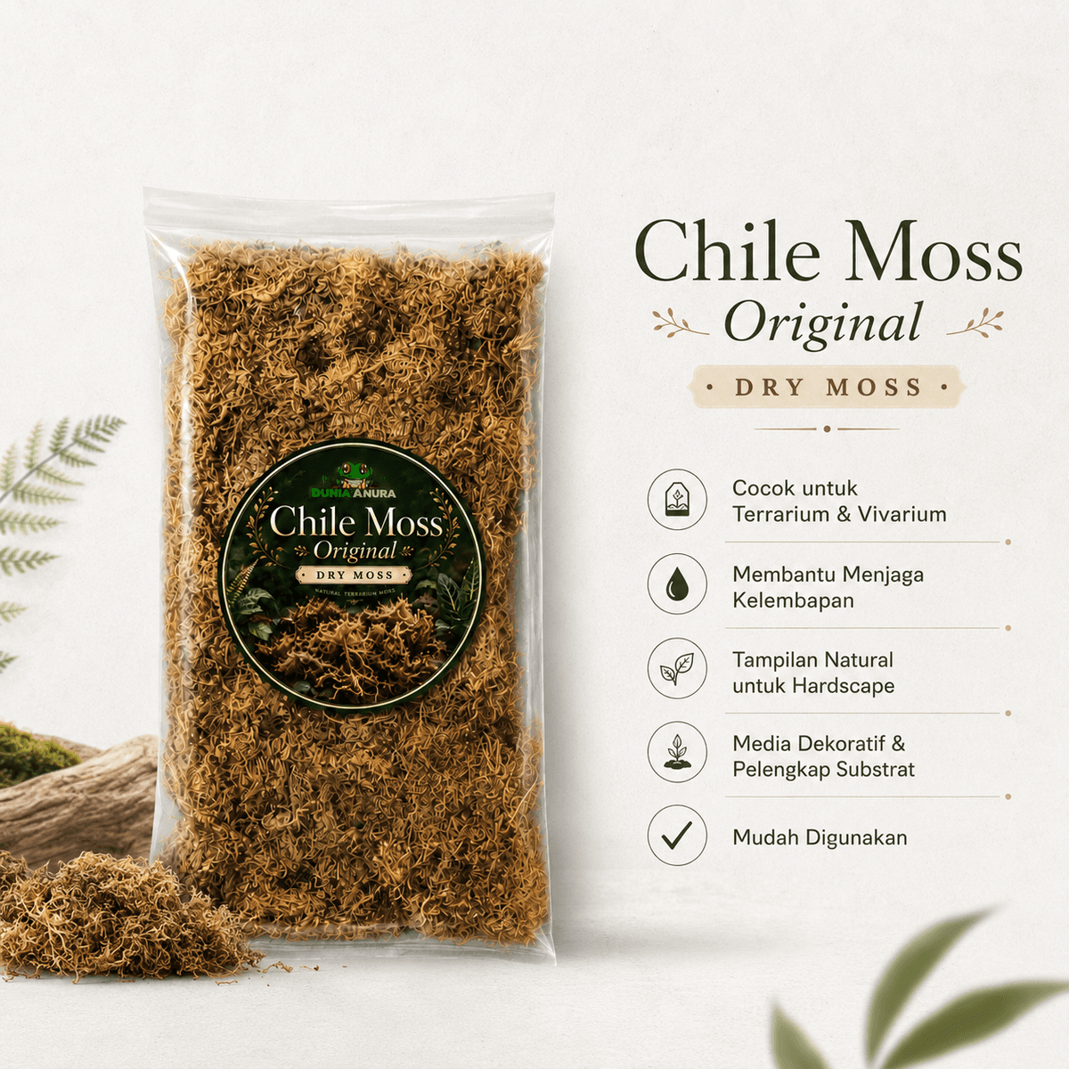 Spaghnum moss kering (Dry moss)