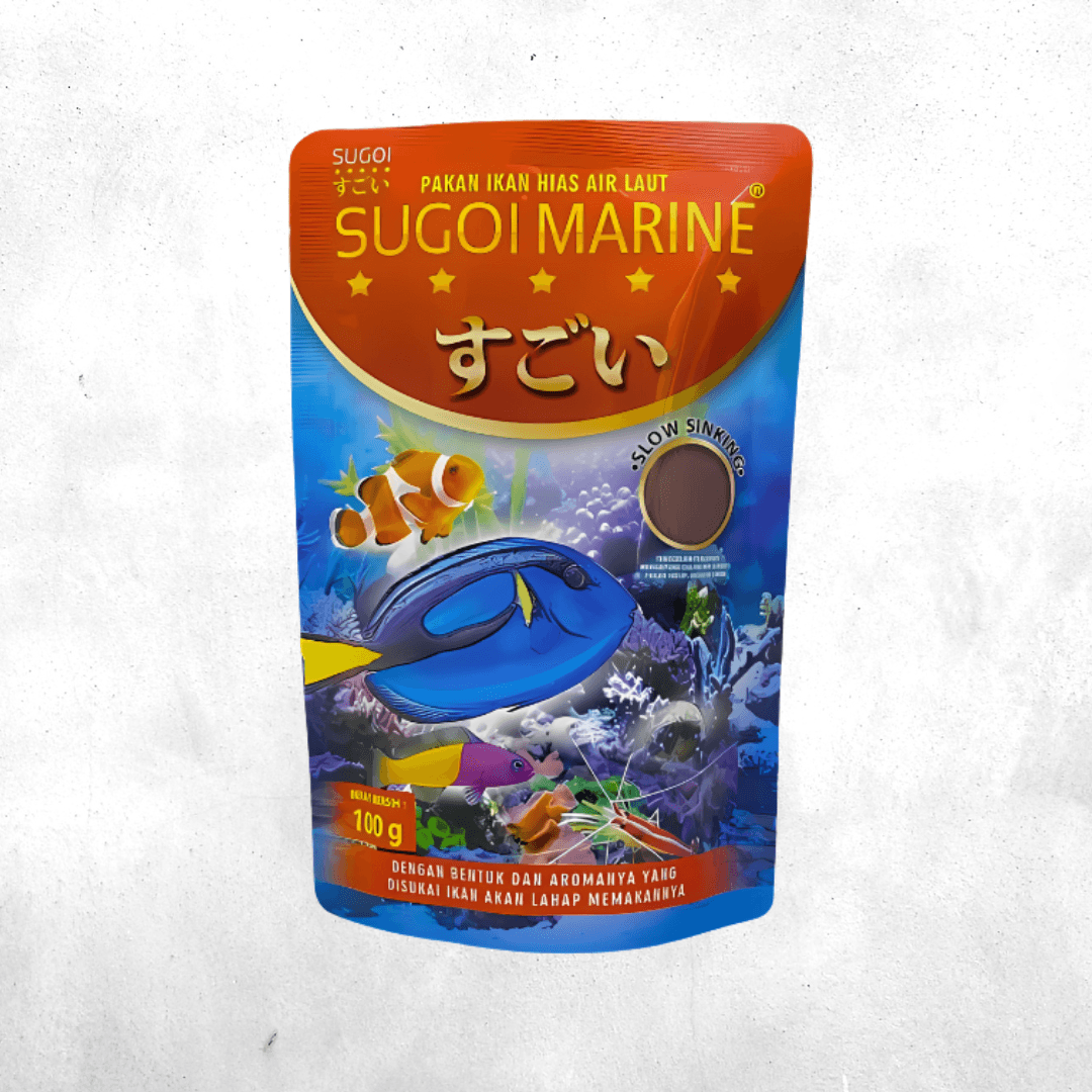 Sugoi marine pelet pakan ikan hias air laut 100g